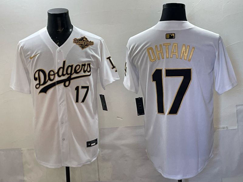 Men 2026 Nike Los Angeles Dodgers #17 Ohtani White Game MLB Jersey 02